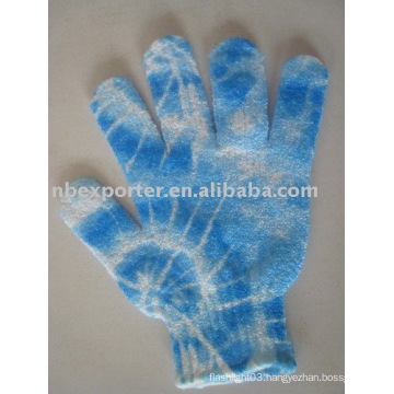 High quality shower gloves with pattern printing (BT-0471)